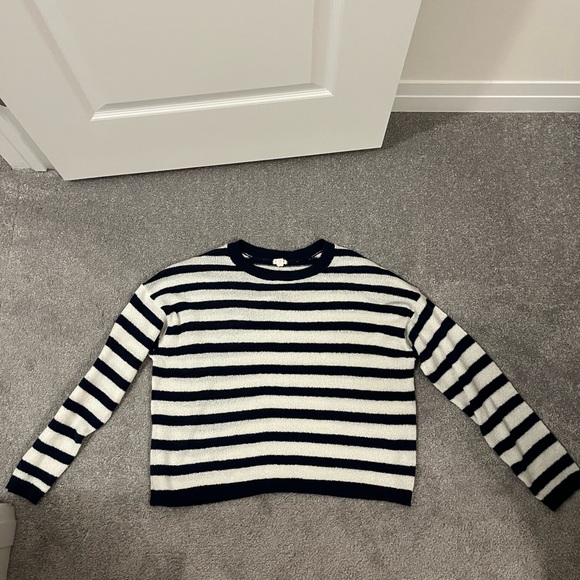 Dark Blue Striped Sweater - Picture 2 of 2